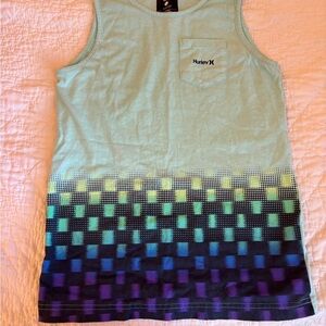 Hurley Aqua and Navy Tank Top